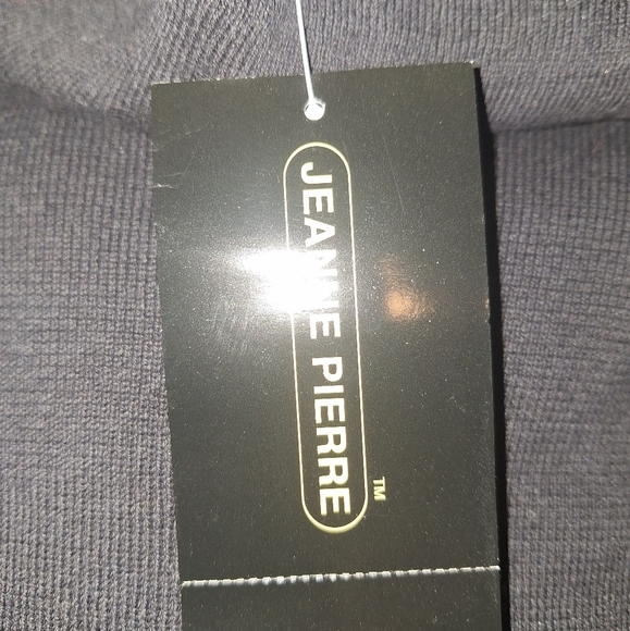 Elegant Black Jeanne Pierre Women's Sweater With Assymetrical Collar In A Small - Picture 3 of 10